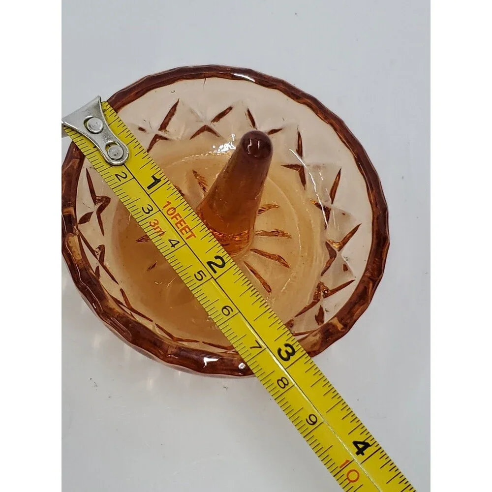 Vntg. Fenton Art Glass Ring‎ Holder-Dusty Rose/Blush/Jewelry/GrannyCore/1980's
